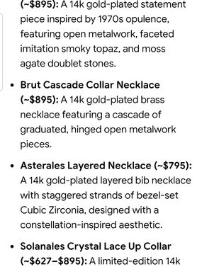 Alexis Bittar Gold-Plated Brut Cascade Collar Necklace